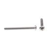 Prime-Line Machine Screw, Round Head, Phil/Sltd Comb Drive #10-24 X 2in 18-8 Stainless Steel 50PK 9004787